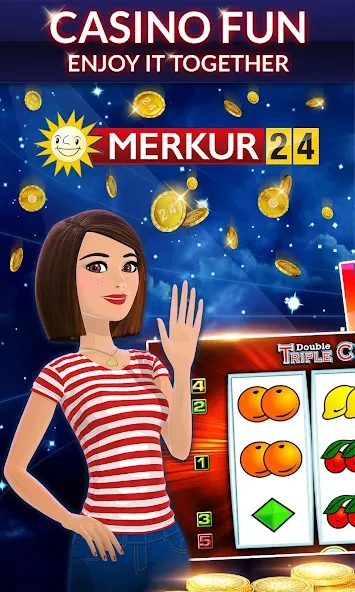 Merkur24 – Slots & Casino — Взломанная версия (Безлимитные монеты и бонусы) — скриншот 1