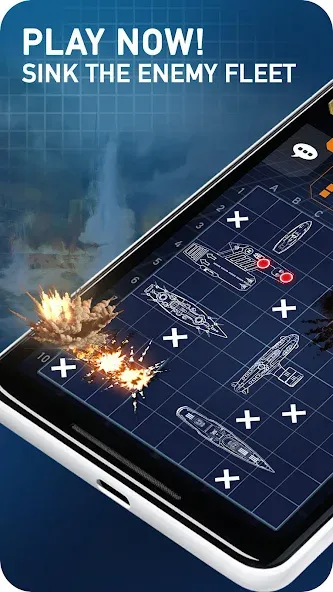 Fleet Battle - Sea Battle Mod APK Безлимитные деньги и усиленный флот — Скачать на Андроид — скриншот 1