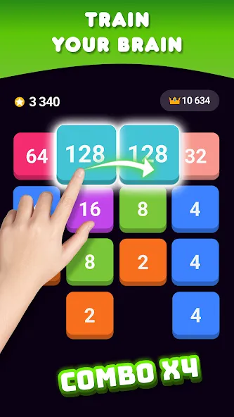 2048: Puzzle Game! Merge Block — Без рекламы и подсказки доступны — скриншот 5