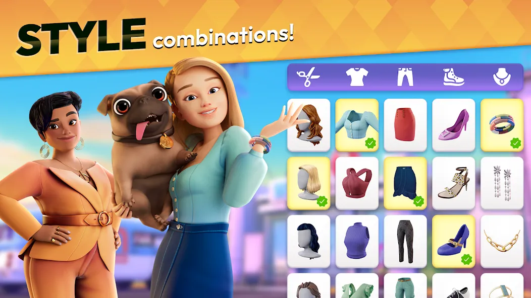Скачать Makeover Match - Fashion Game — Последняя версия (Безлимитные монеты и энергия) — скриншот 4