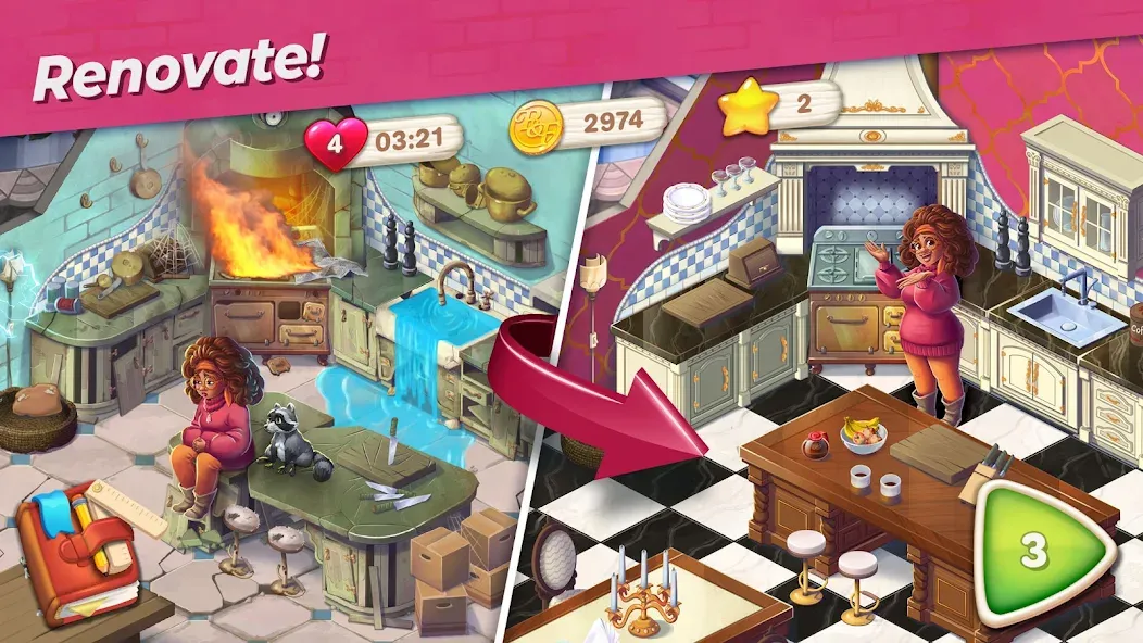 Penny & Flo: Home Renovation MOD — Безлимитные деньги и энергия на Андроид — скриншот 3