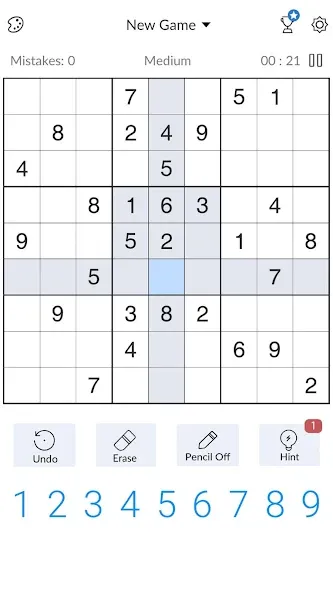 Sudoku - Classic Sudoku Puzzle Mod APK Подсказки и все уровни открыты — Скачать на Андроид — скриншот 3