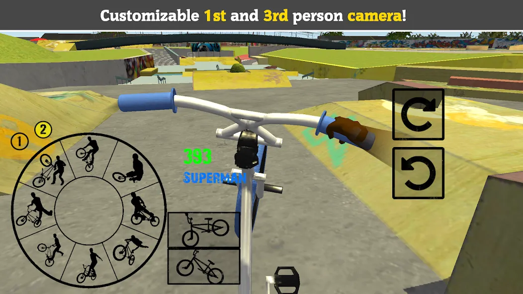 Скачать BMX FE3D 2 на Android — Безлимитные деньги и все трюки открыты — скриншот 2
