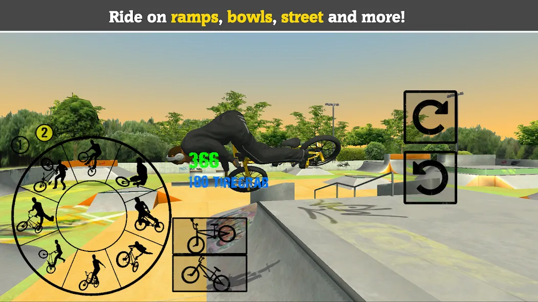 Скачать BMX FE3D 2 на Android — Безлимитные деньги и все трюки открыты — скриншот 4
