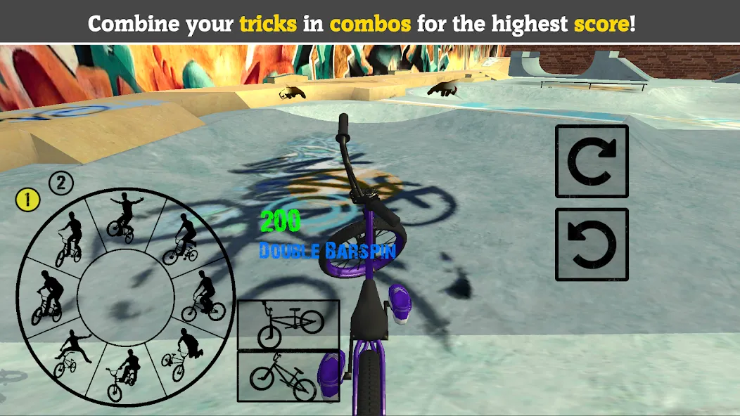 Скачать BMX FE3D 2 на Android — Безлимитные деньги и все трюки открыты — скриншот 5
