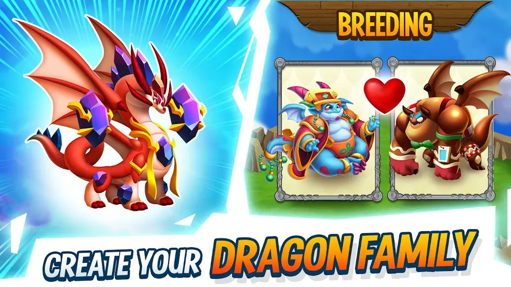 Dragon City: Mobile Adventure MOD APK — Безлимитные деньги и драконы — скриншот 1