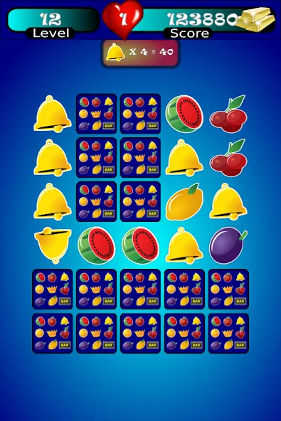 Slot Machine Fruit Memory A Mod APK Безлимитные монеты и все фрукты открыты — Скачать на Андроид — скриншот 1