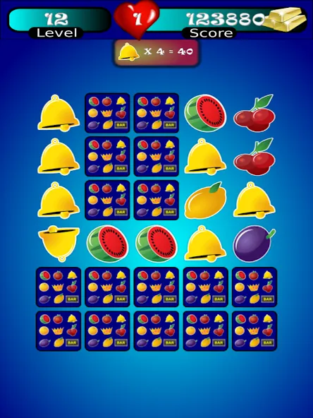 Slot Machine Fruit Memory A Mod APK Безлимитные монеты и все фрукты открыты — Скачать на Андроид — скриншот 5