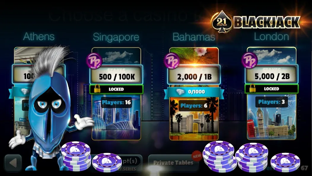 Взломанная BlackJack 21 - Online Casino на Андроид — Безлимитные фишки и бонусы — скриншот 2