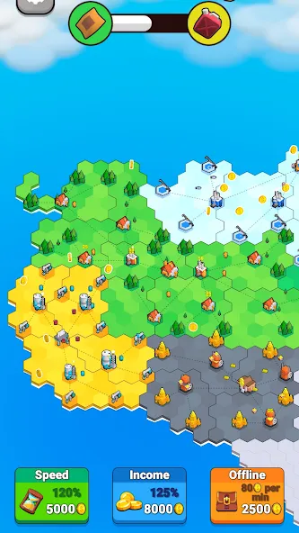Скачать Factory World: Connect Map (Мод: Безлимитные деньги и ресурсы) на Андроид — скриншот 1