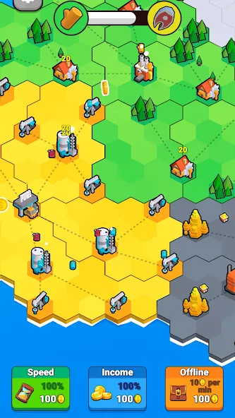 Скачать Factory World: Connect Map (Мод: Безлимитные деньги и ресурсы) на Андроид — скриншот 2