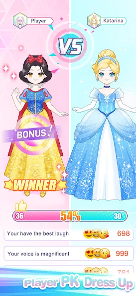 Dress Up! Shining Anime Star на Андроид — Безлимитные деньги и все наряды — скриншот 5
