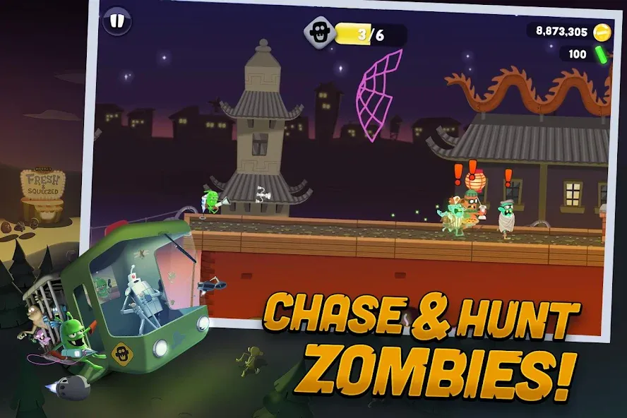 Скачать Zombie Catchers : Hunt & sell (Мод: Безлимитные монеты и боеприпасы) на Андроид — скриншот 1