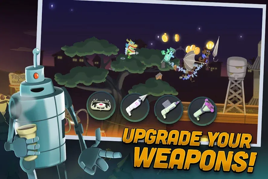 Скачать Zombie Catchers : Hunt & sell (Мод: Безлимитные монеты и боеприпасы) на Андроид — скриншот 2