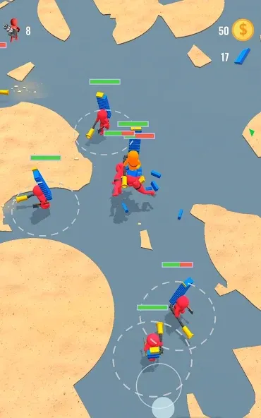 Взломанная Stickman Fight: Battle Arena на Андроид — Безлимитные монеты и усиленный урон — скриншот 4