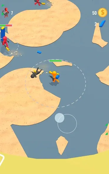 Взломанная Stickman Fight: Battle Arena на Андроид — Безлимитные монеты и усиленный урон — скриншот 5