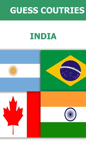 Flag Quiz Gallery: Quiz, Guess MOD APK — Открыты все флаги и уровни — скриншот 5
