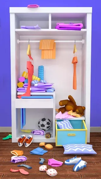 Скачать Fill the Closet: Organize Game на телефон — Безлимитные деньги и все уровни — скриншот 1