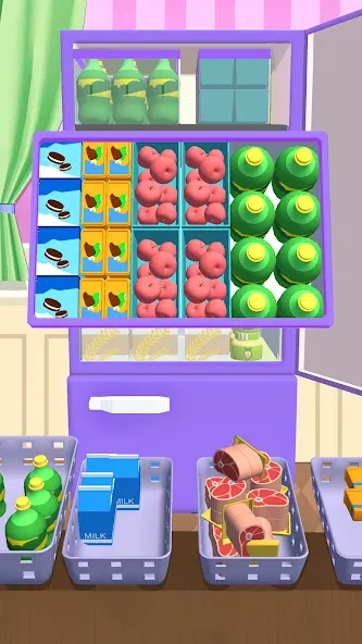 Взлом Fill Up Fridge：Organizing Game — Безлимитные монеты и открыты все уровни — скриншот 4