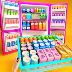 Взлом Fill Up Fridge：Organizing Game — Безлимитные монеты и открыты все уровни