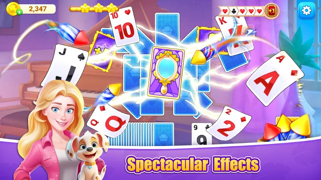 Скачать взломанную Fish Solitaire™ TriPeaks — Без рекламы и много монет — скриншот 1