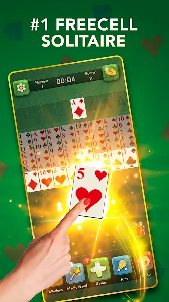 Скачать взломанную FreeCell Classic Card Game — Открыты все карты и уровни — скриншот 3