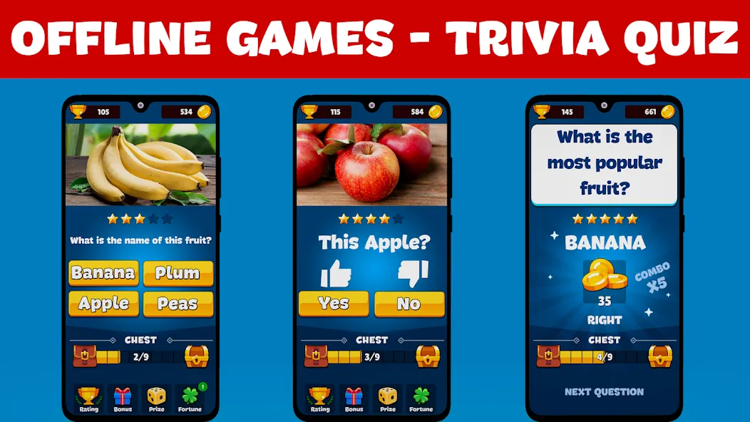 Скачать Trivia Quiz: Fun Offline Games — Модификация Все вопросы открыты без интернета — скриншот 1 Скачать Trivia Quiz: Fun Offline Games — Модификация Все вопросы открыты без интернета — скриншот 1
