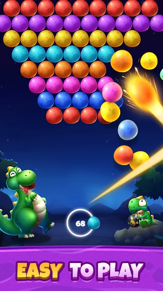 Скачать Bubble Shooter Primitive Eggs на Android — Бесконечные жизни и монеты — скриншот 4