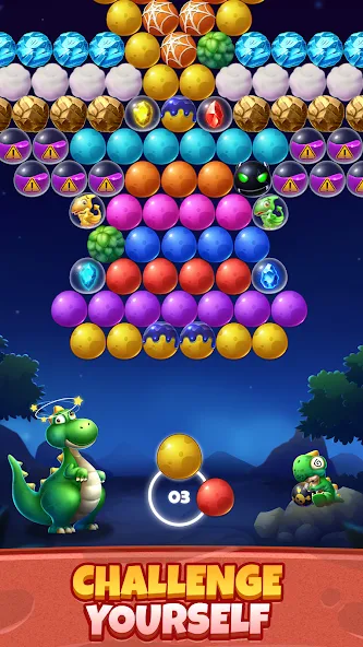 Скачать Bubble Shooter Primitive Eggs на Android — Бесконечные жизни и монеты — скриншот 5