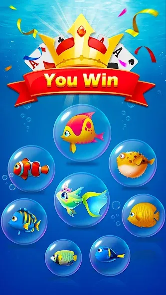 Скачать Solitaire Fish на Андроид — Много монет и подсказки без ограничений — скриншот 4
