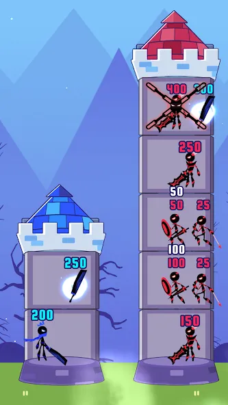 Hero Castle War: Tower Attack на Андроид — Мод Безлимитные деньги и открыты все уровни — скриншот 2
