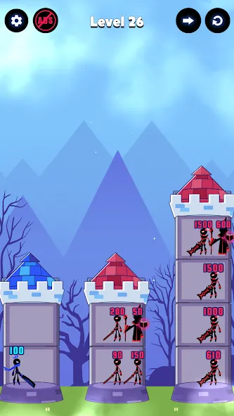 Hero Castle War: Tower Attack на Андроид — Мод Безлимитные деньги и открыты все уровни — скриншот 4
