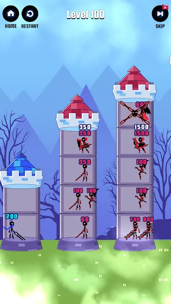 Hero Castle War: Tower Attack на Андроид — Мод Безлимитные деньги и открыты все уровни — скриншот 5