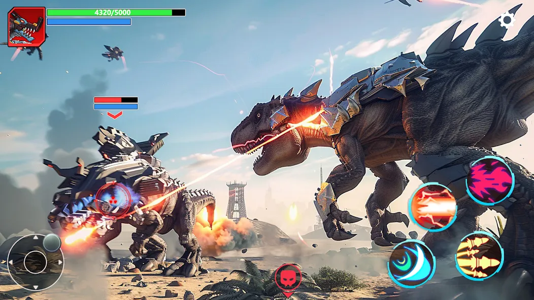 Mech War: Jurassic Dinosaur — Взломанная версия (Безлимитные деньги и мощные мехи) — скриншот 3