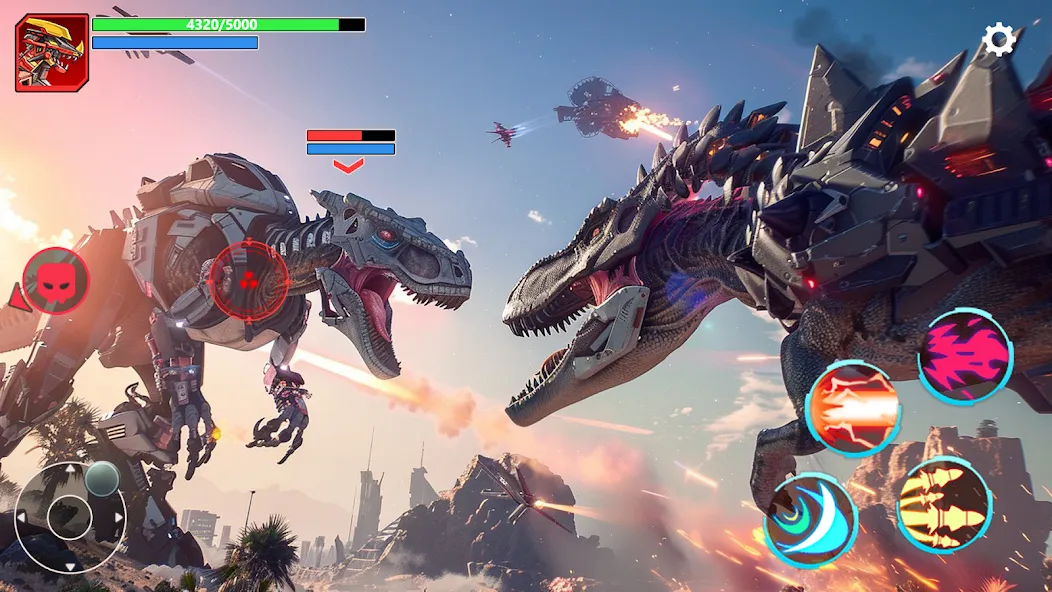 Mech War: Jurassic Dinosaur — Взломанная версия (Безлимитные деньги и мощные мехи) — скриншот 4