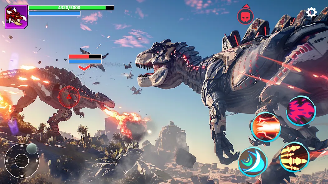 Mech War: Jurassic Dinosaur — Взломанная версия (Безлимитные деньги и мощные мехи) — скриншот 5