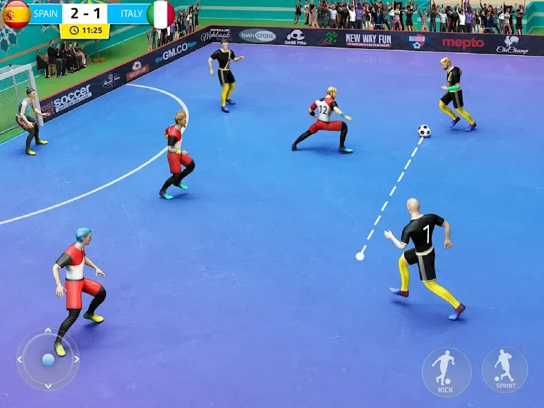 Взлом Indoor Futsal: Football Games — Безлимитные деньги и все команды открыты — скриншот 5 Взлом Indoor Futsal: Football Games — Безлимитные деньги и все команды открыты — скриншот 5