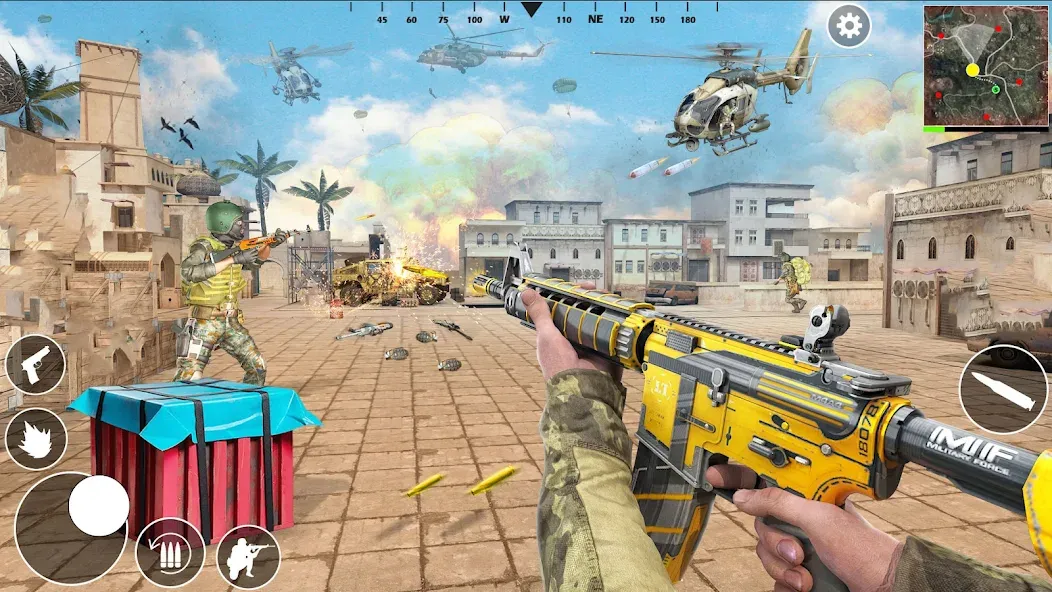 War Zone: Gun Shooting Games MOD — Безлимитные патроны и мощное оружие на Андроид — скриншот 1