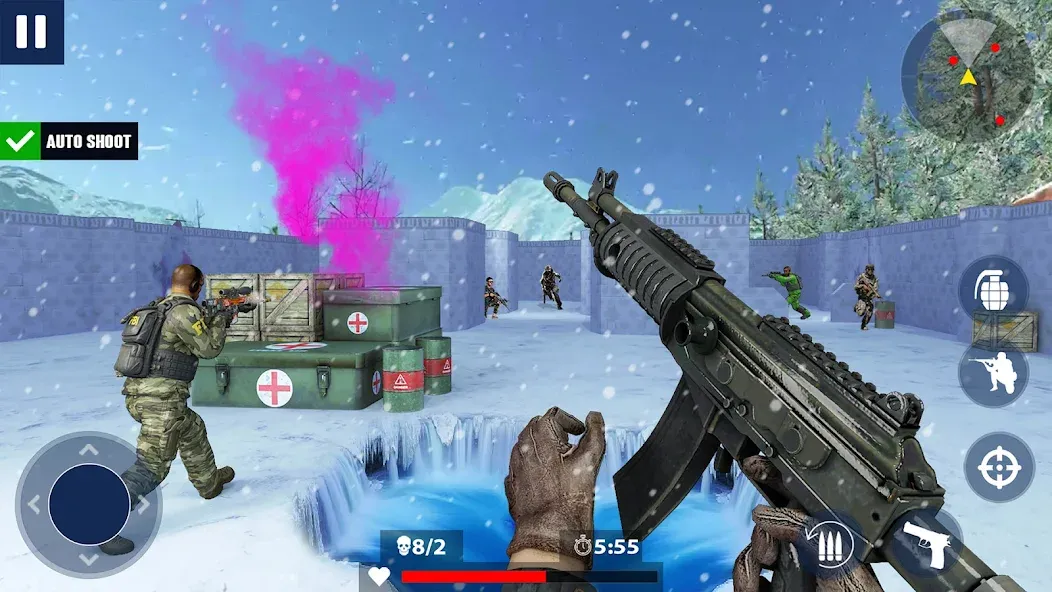 War Zone: Gun Shooting Games MOD — Безлимитные патроны и мощное оружие на Андроид — скриншот 5