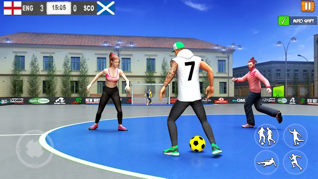 Скачать Street Football: Futsal Games MOD APK — Безлимитные деньги и энергия — скриншот 2 Скачать Street Football: Futsal Games MOD APK — Безлимитные деньги и энергия — скриншот 2