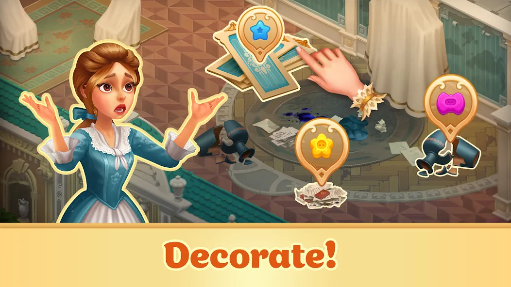 Скачать Storyngton Hall: Match 3 games на телефон — Безлимитные деньги и жизни — скриншот 4 Скачать Storyngton Hall: Match 3 games на телефон — Безлимитные деньги и жизни — скриншот 4
