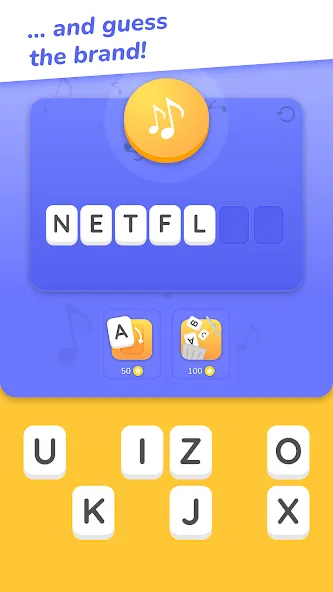 Jingle Quiz: logo music trivia на Андроид — Безлимитные подсказки и монеты — скриншот 2