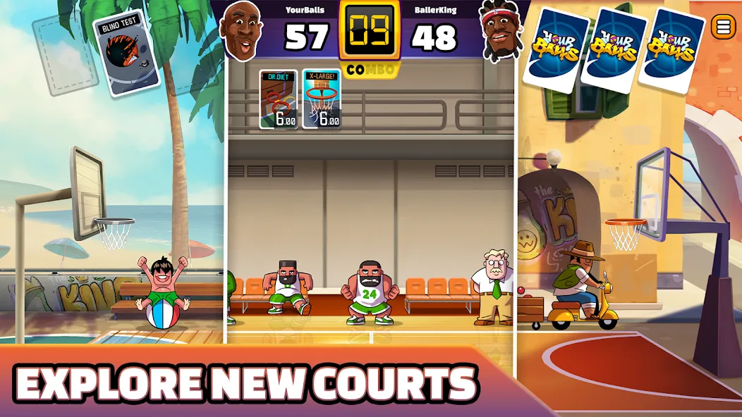 Your Balls: Basketball Game на Андроид — Мод Безлимитные деньги и открыты все уровни — скриншот 5 Your Balls: Basketball Game на Андроид — Мод Безлимитные деньги и открыты все уровни — скриншот 5