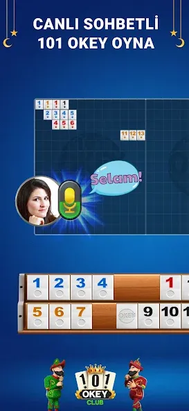 Скачать 101 Okey Club: Play 101 Plus на Андроид — Безлимитные монеты и подсказки — скриншот 1