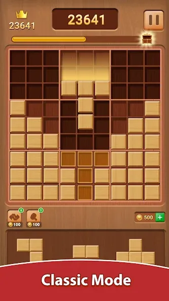 Скачать Wood Block Puzzle — Модификация Без рекламы и бесконечные подсказки — скриншот 1