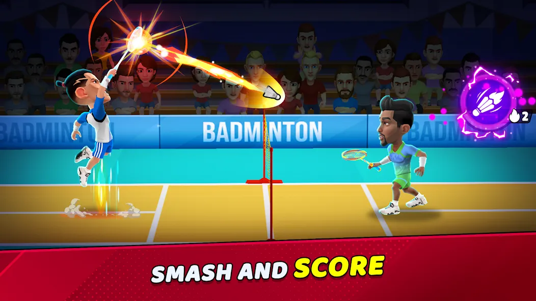 Badminton Clash 3D — Безлимитные деньги и энергия — скриншот 1 Badminton Clash 3D — Безлимитные деньги и энергия — скриншот 1