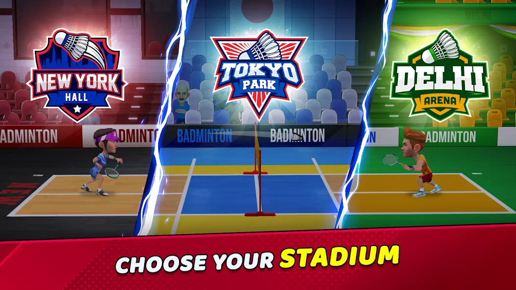 Badminton Clash 3D — Безлимитные деньги и энергия — скриншот 4 Badminton Clash 3D — Безлимитные деньги и энергия — скриншот 4