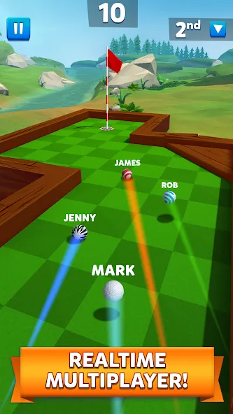 Golf Battle — Мод: Безлимитные мячи и улучшенная точность — скриншот 2