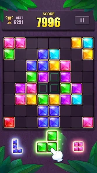 Block Puzzle: Jewel Blast Game на Андроид — Мод Безлимитные подсказки и бонусы — скриншот 2
