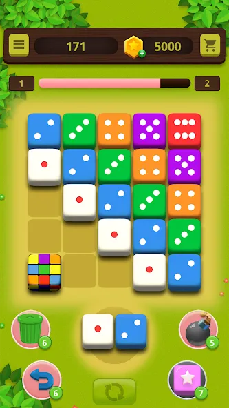 Скачать Dice Craft - Merge Puzzle — Последняя версия (Безлимитные монеты и усиленные кубики) — скриншот 1